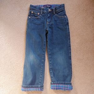 Mini Boden flannel lined jeans